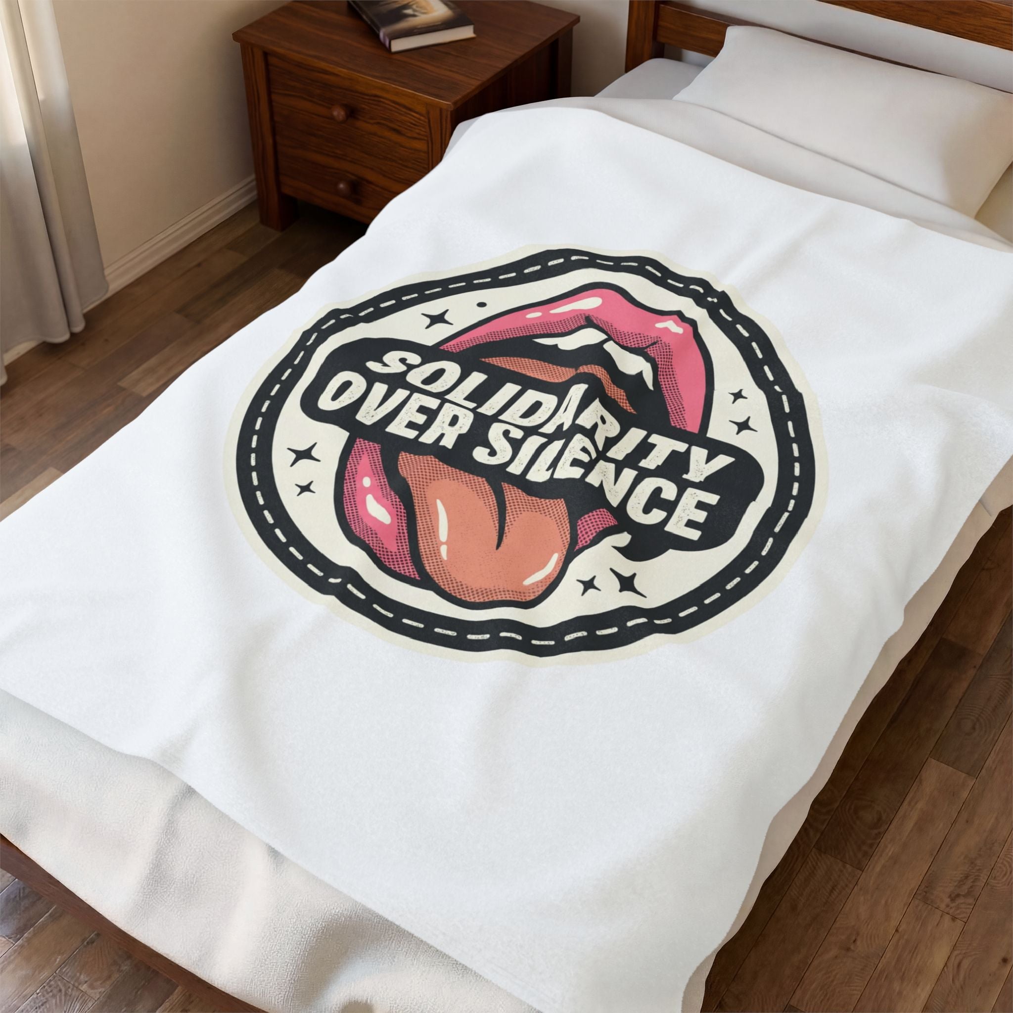 Solidarity Over Silence Plush Blanket | Design By CHENÈT