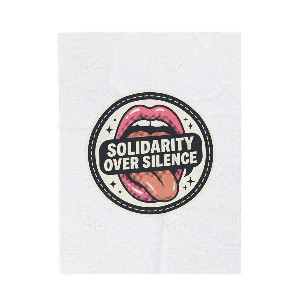 Solidarity Over Silence Plush Blanket | Design By CHENÈT