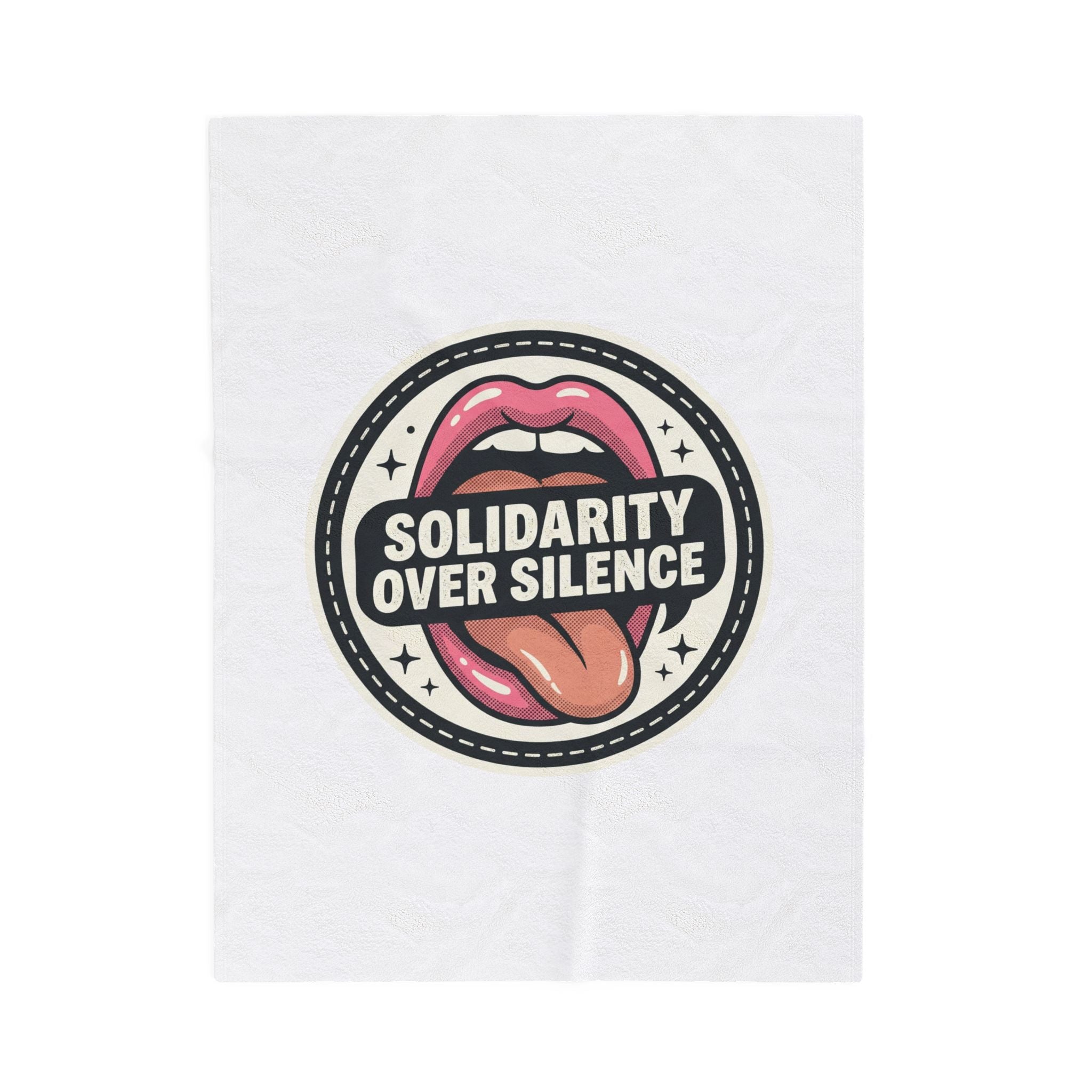 Solidarity Over Silence Plush Blanket | Design By CHENÈT