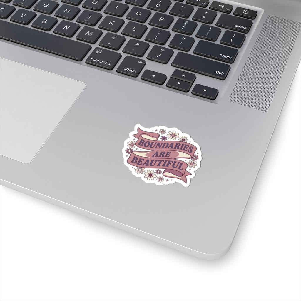 Boundaries Are Beautiful Kiss-Cut Sticker | Design By CHENÈT