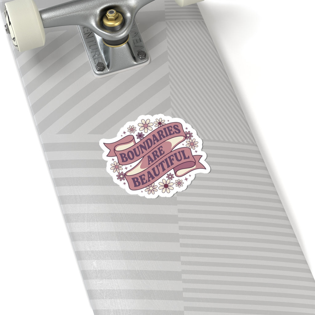 Boundaries Are Beautiful Kiss-Cut Sticker | Design By CHENÈT