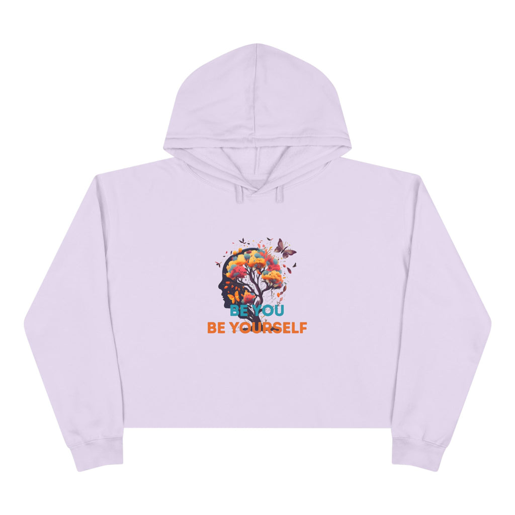 "BY-BY" Crop Hoodie — Floral Skull Graphic Design by CHENÈT