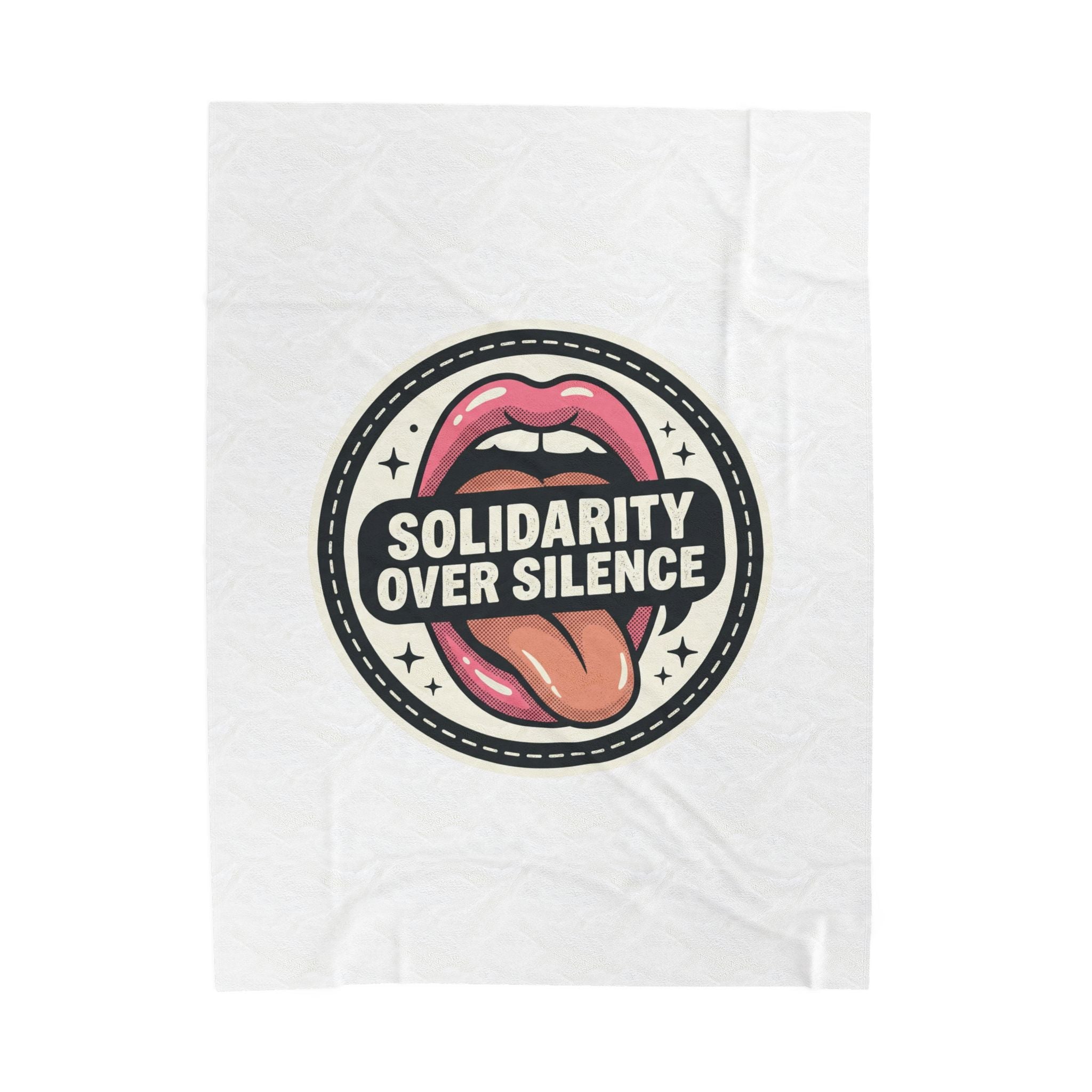 Solidarity Over Silence Plush Blanket | Design By CHENÈT
