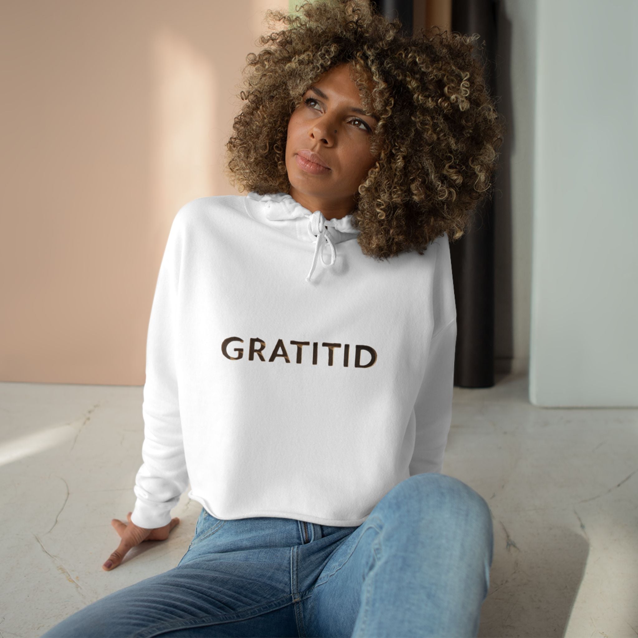 "GRATITID 1012" Crop Hoodie Design by CHENÈT