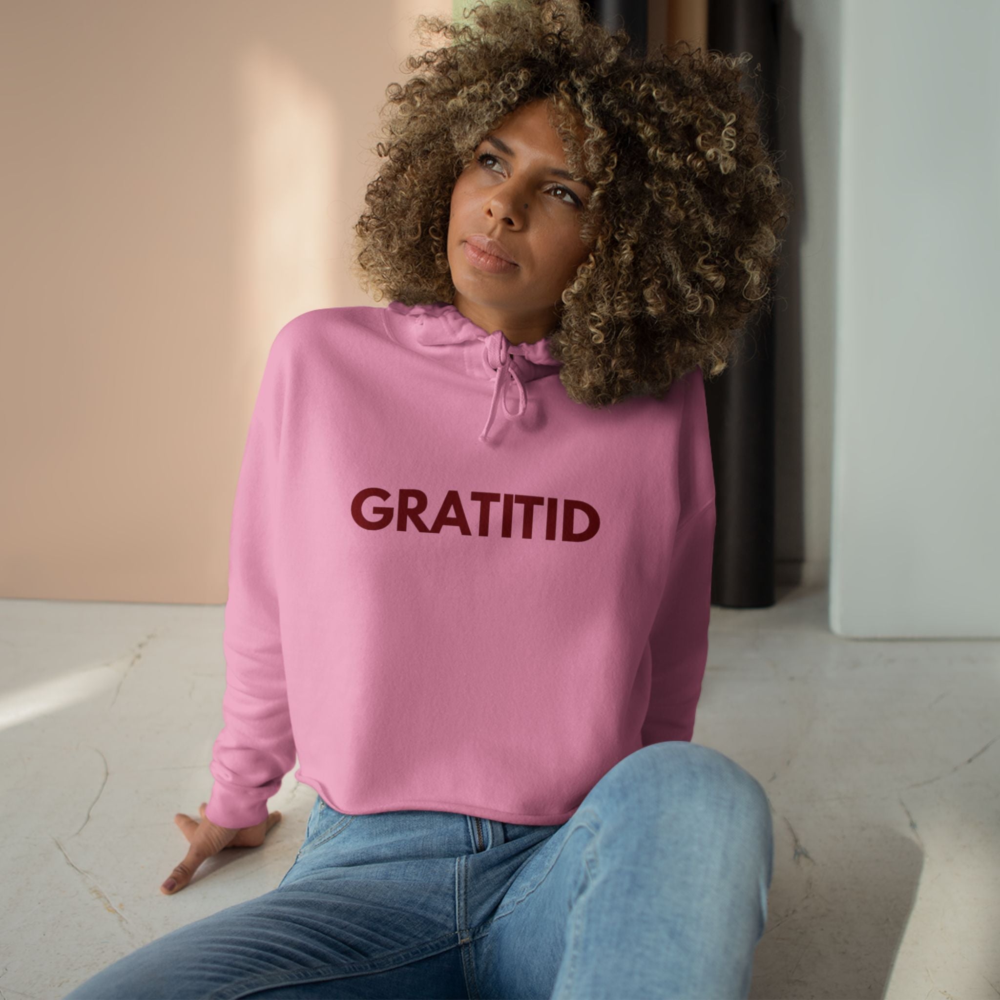 "GRATITID 0108" Crop Hoodie Design by CHENÈT