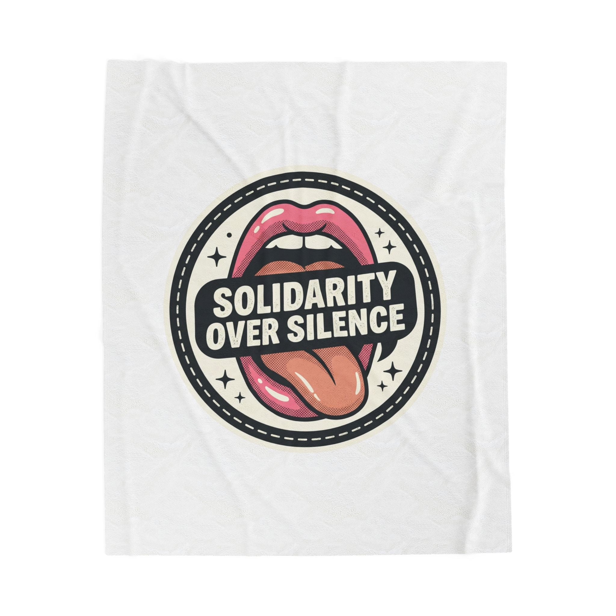 Solidarity Over Silence Plush Blanket | Design By CHENÈT