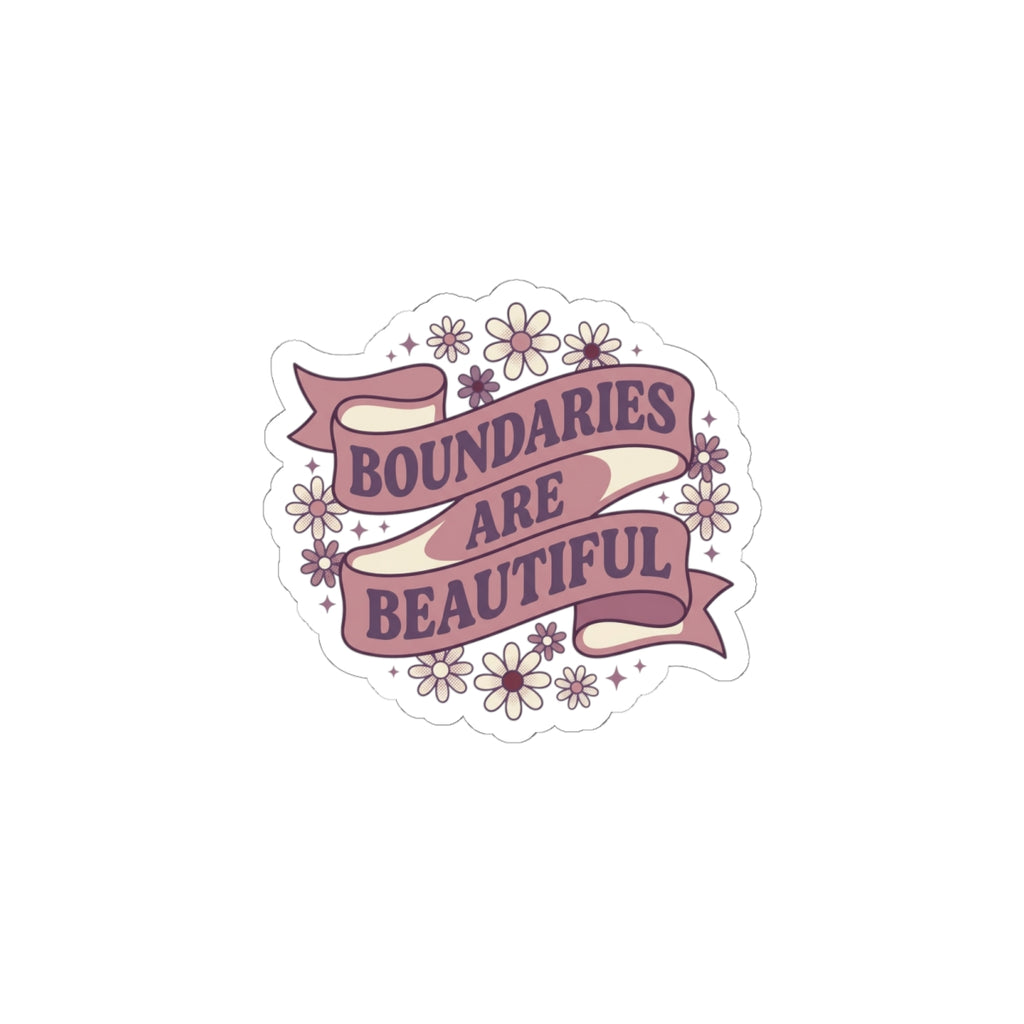 Boundaries Are Beautiful Kiss-Cut Sticker | Design By CHENÈT